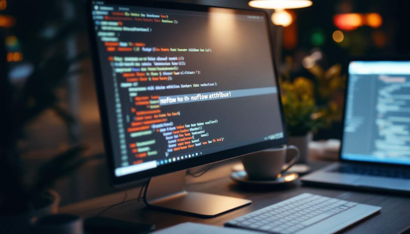 Pantalla de ordenador con un editor de código