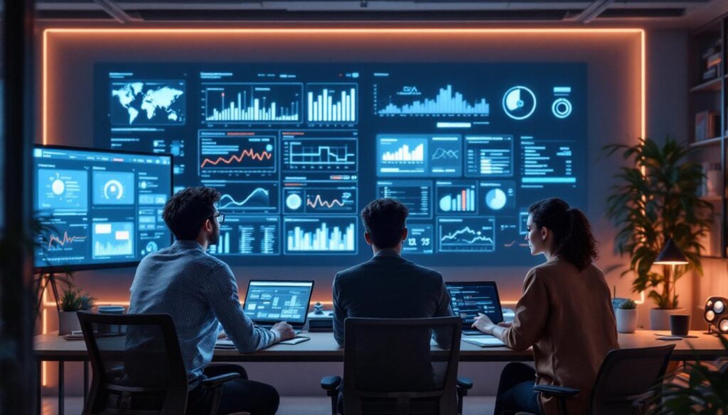 analistas web mirando estadisticas